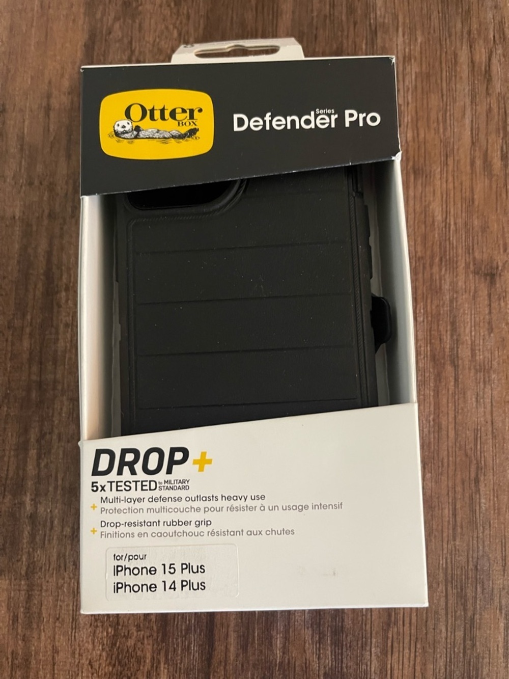 OtterBox Defender Pro Black Protective Case for iPhone 15 Plus / 14 Plus